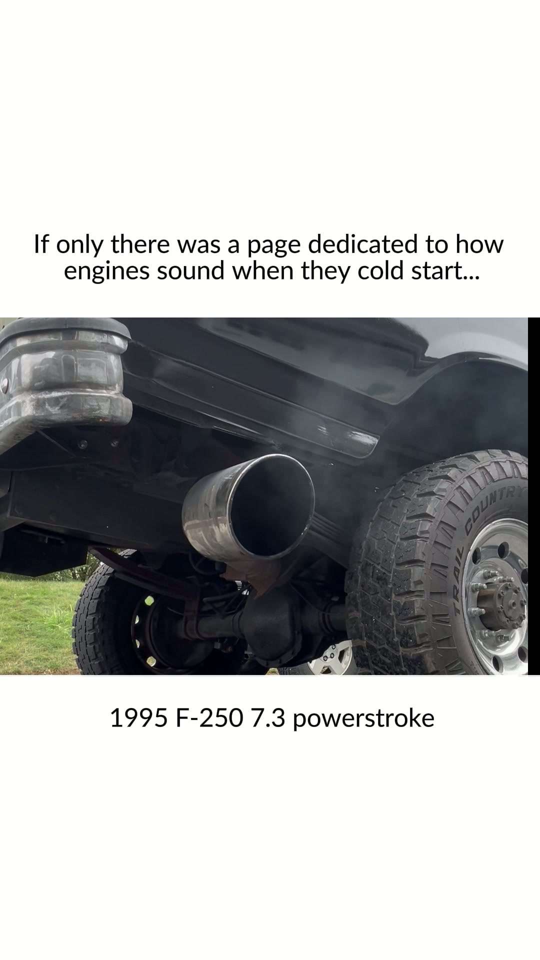 1995 F-250 7.3 powerstroke
(350k miles)

#reels #coldstart #viral #explorer #ford #f250 #fordf250 #1995ford #75ford #powerstroke