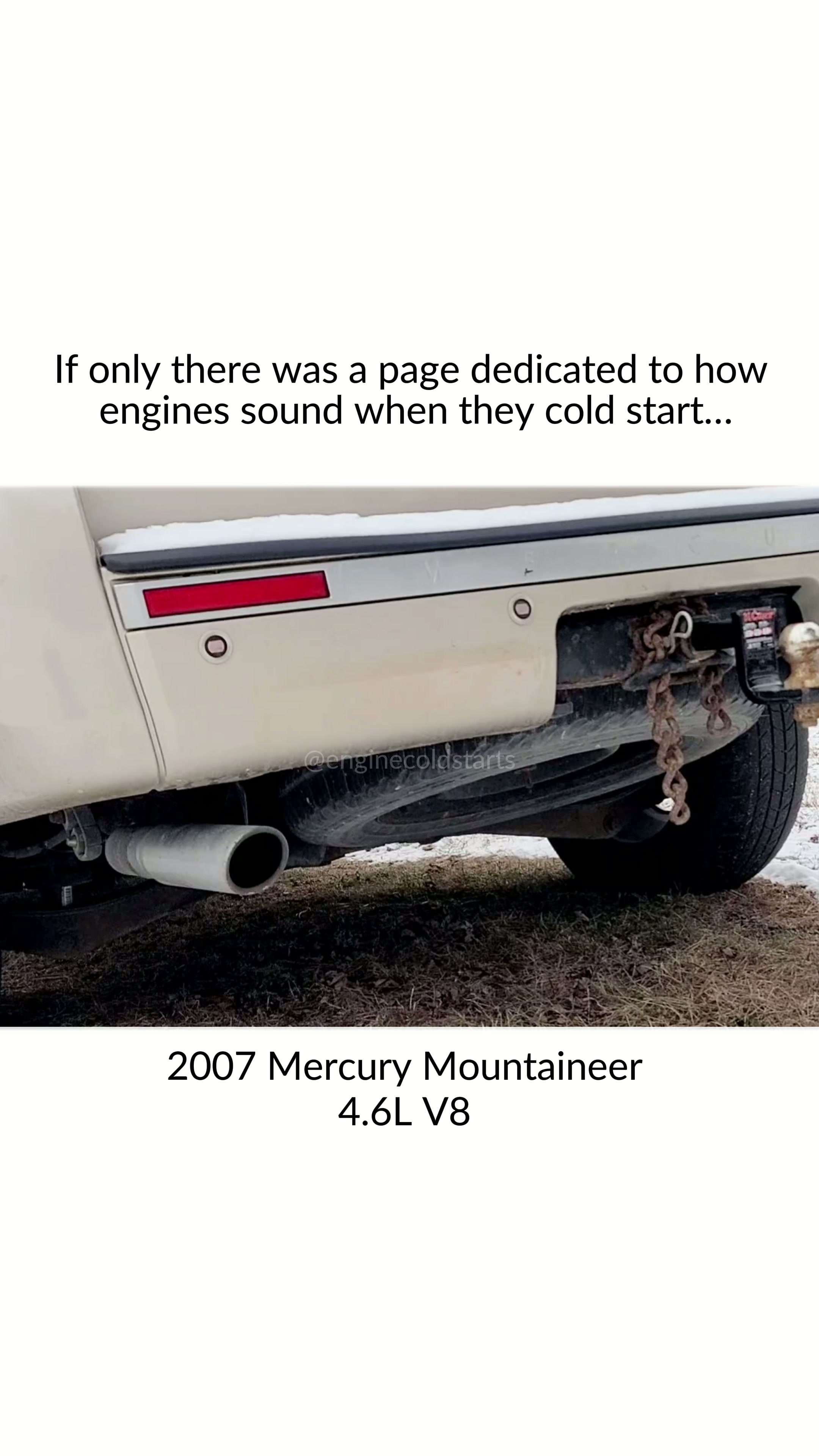 2007 Mercury Mountaineer 4.6L V8 

#reels #coldstart #viral #explorer #mercury #mercurycontainer #v8 #v8power #v8engine #46l #trucks #diesel #dieseltrucks #trucksdaily #dieselpower #diesellife