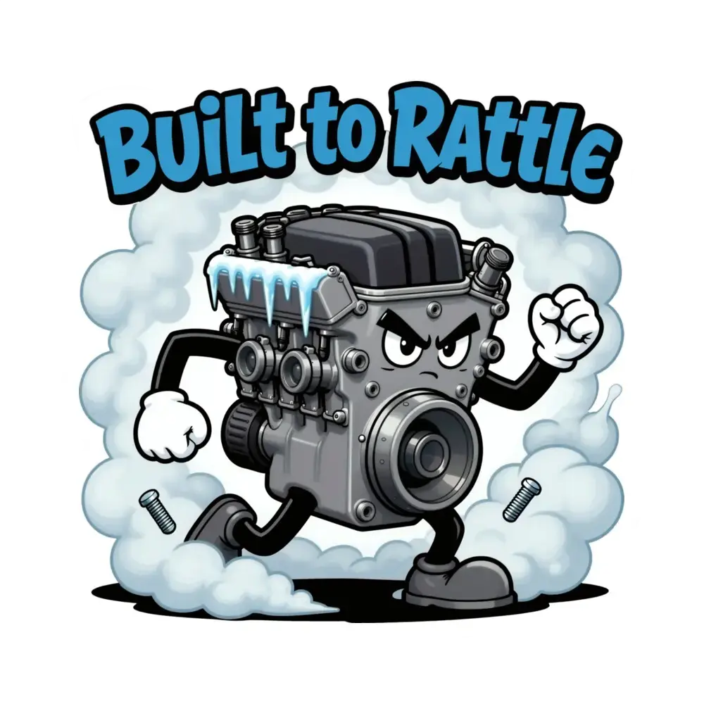 Built to Rattle Engine Cartoon