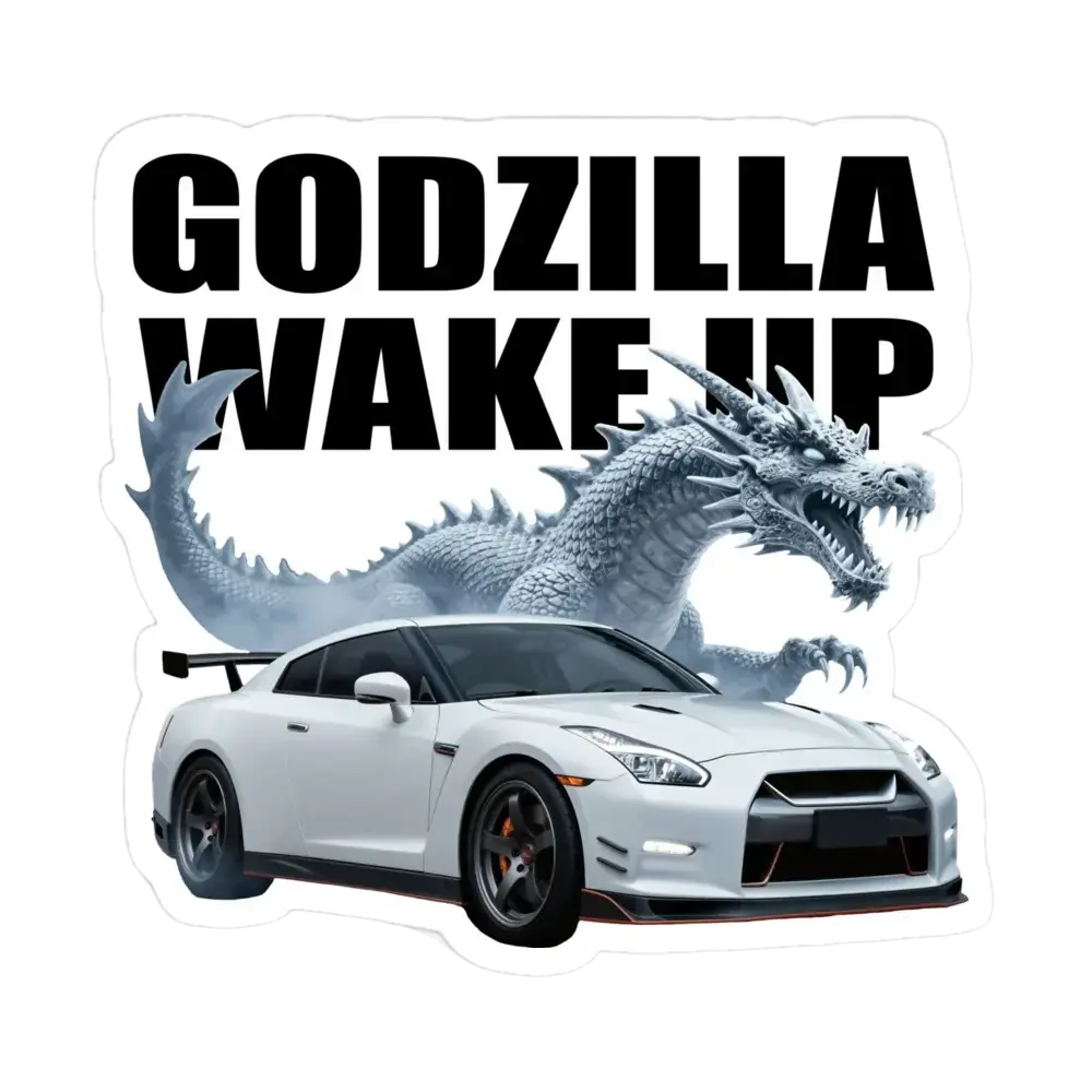 Godzilla Wake up White JDM Sports Car